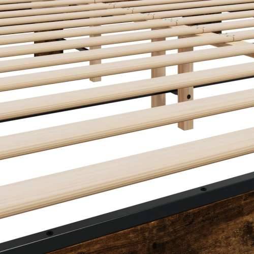 Okvir za krevet boja hrasta 200x200cm konstruirano drvo i metal - Dimljeni hrast 200 x 200 cm Cijena