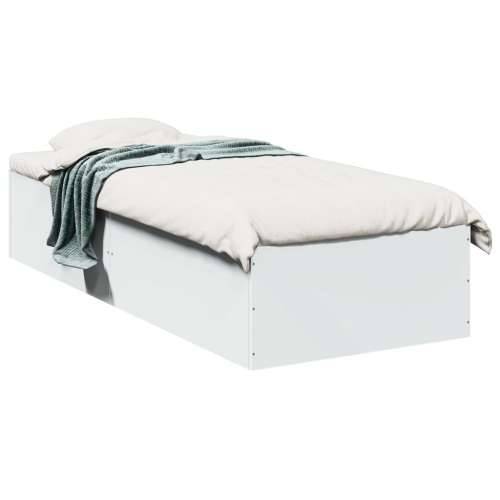 Okvir za krevet bijeli 90x200 cm konstruirano drvo Cijena