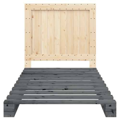 Okvir za krevet s uzglavljem sivi 100x200 cm masivna borovina - Siva 100 x 200 cm Ne with plain headboard Cijena