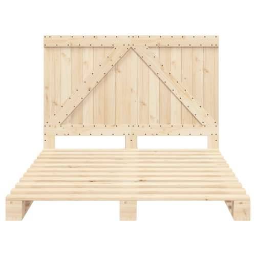 Okvir za krevet s uzglavljem 160 x 200 cm od masivne borovine - Prirodna 160 x 200 cm Ne with triangle headboard Cijena