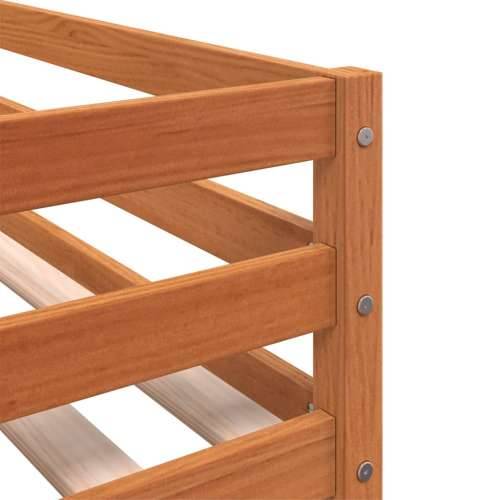 Krevet na kat sa zavjesama bijelo-crni 90 x 200 cm od borovine - Smeđa i crna 90 x 200 cm Cijena