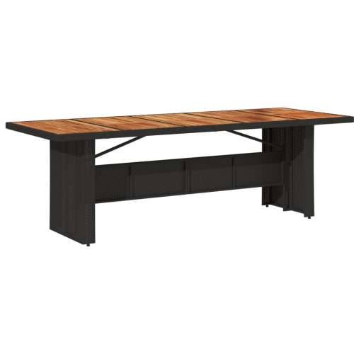 Vrtni stol s pločom od drva bagrema crni 240x90x75cm poliratana - Crna 240 x 90 x 75 cm 1 Masivno bagremovo drvo Cijena