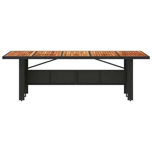 Vrtni stol s pločom od drva bagrema crni 240x90x75cm poliratana - Crna 240 x 90 x 75 cm 1 Masivno bagremovo drvo Cijena