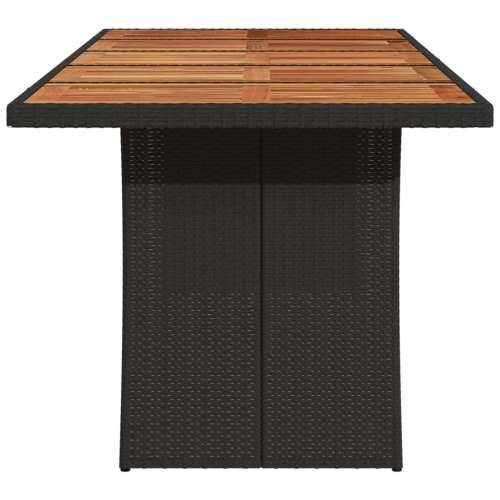 Vrtni stol s pločom od drva bagrema crni 240x90x75cm poliratana - Crna 240 x 90 x 75 cm 1 Masivno bagremovo drvo Cijena