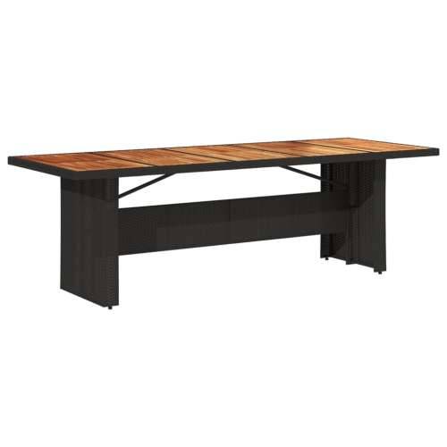 Vrtni stol s pločom od drva bagrema crni 240x90x75cm poliratana - Crna 240 x 90 x 75 cm 1 Masivno bagremovo drvo Cijena
