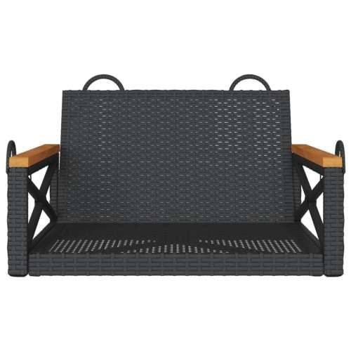 Klupa za ljuljanje crna 63 x 62 x 40 cm od poliratana Crna 62 x 63 x 40 cm 1 Ne Cijena