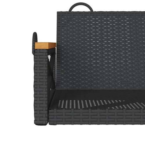 Klupa za ljuljanje crna 63 x 62 x 40 cm od poliratana Crna 62 x 63 x 40 cm 1 Ne Cijena