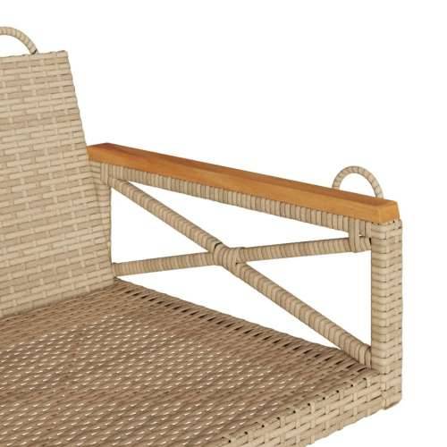 Klupa za ljuljanje bež 63x62x40 cm od poliratana Bež 62 x 63 x 40 cm 1 Ne Cijena