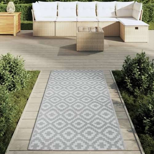 Vanjski tepih ARAKIL sivi 80x150 cm PP - Bijela i svijetlo siva 80 x 150 cm 1 Cijena
