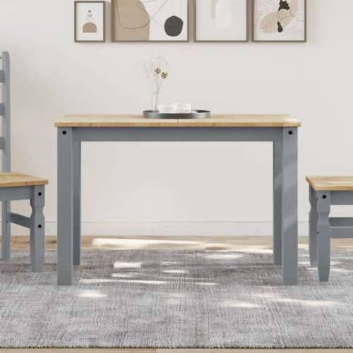 Blagovaonski stol Panama sivi 117x60x75 cm od masivne borovine - 1 Siva 117 cm Cijena