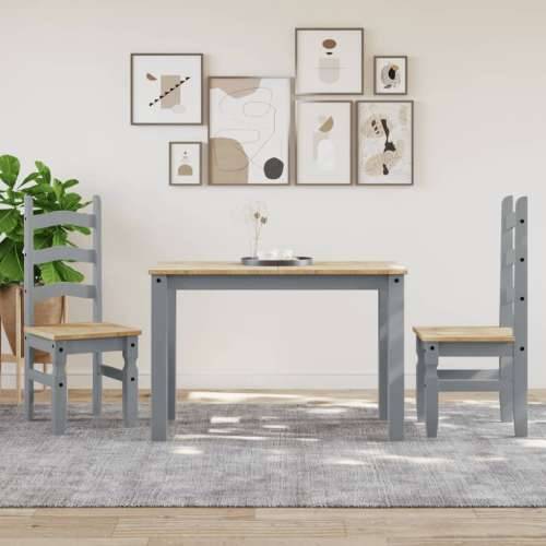 Blagovaonski stol Panama sivi 117x60x75 cm od masivne borovine - 1 Siva 117 cm Cijena