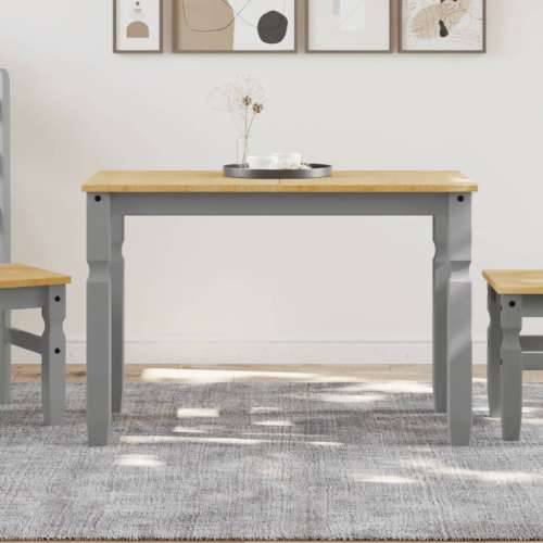 Blagovaonski stol Corona sivi 112x60x75 cm od masivne borovine - 1 Siva 117 cm Cijena