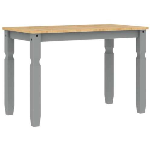 Blagovaonski stol Corona sivi 112x60x75 cm od masivne borovine - 1 Siva 117 cm Cijena