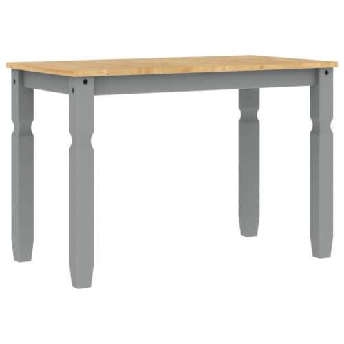 Blagovaonski stol Corona sivi 112x60x75 cm od masivne borovine - 1 Siva 117 cm Cijena