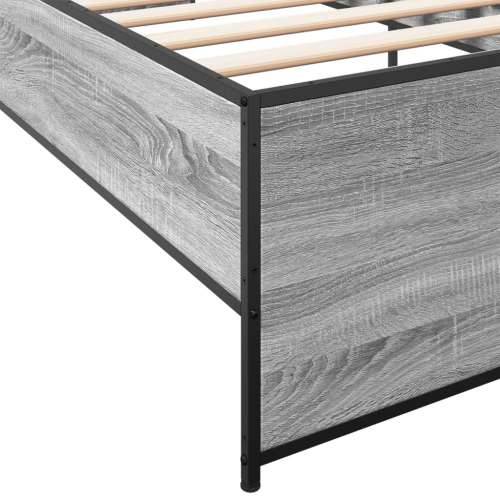 Okvir za krevet boja hrasta 75x190 cm konstruirano drvo i metal - Sivi hrast sonoma 75 x 190 cm Cijena