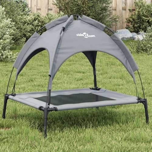 Krevet za pse s krovom antracit od tkanine Oxford i čelika - 76 x 62 x 72 cm Cijena