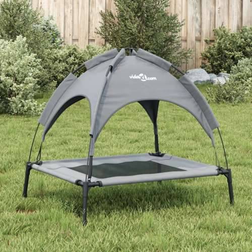 Krevet za pse s krovom antracit od tkanine Oxford i čelika - 76 x 62 x 72 cm Cijena