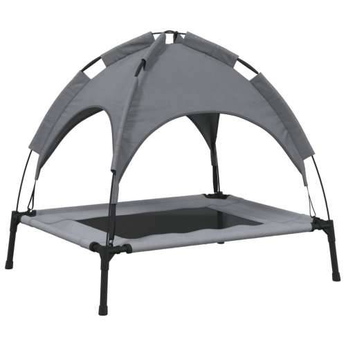 Krevet za pse s krovom antracit od tkanine Oxford i čelika - 76 x 62 x 72 cm Cijena