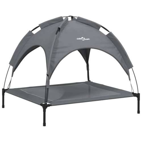 Krevet za pse s krovom antracit od tkanine Oxford i čelika - 90 x 81 x 81 cm Cijena