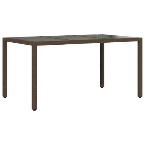 Vrtna garnitura - 5-dijelni vrtni blagovaonski set s jastucima poliratan i staklo - Smeđa 150 x 90 x 75 cm 4 Cijena