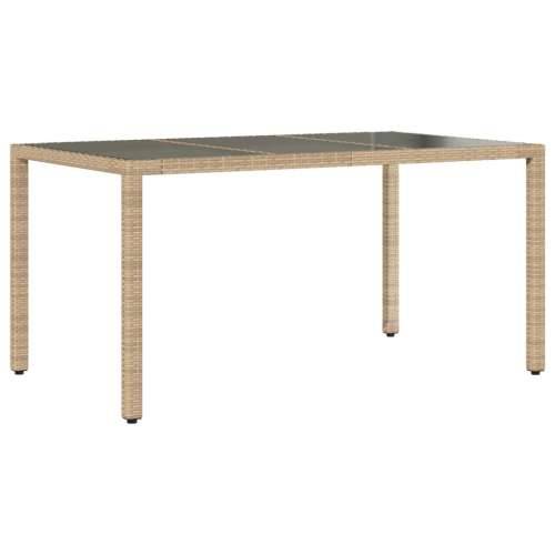 Vrtna garnitura - 7-dijelni vrtni blagovaonski set s jastucima poliratan i staklo - bež i krem 150 x 90 x 75 cm 6 Cijena