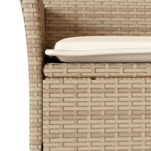 Vrtna garnitura - 7-dijelni vrtni blagovaonski set s jastucima poliratan i staklo - bež i krem 150 x 90 x 75 cm 6 Cijena