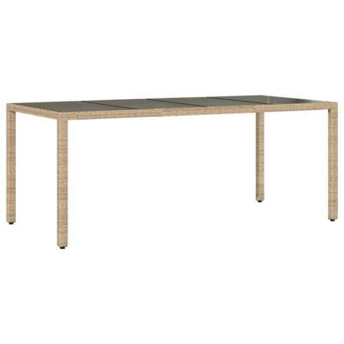 Vrtna garnitura - 9-dijelni vrtni blagovaonski set s jastucima poliratan i staklo - bež i krem 190 x 90 x 75 cm 8 Cijena