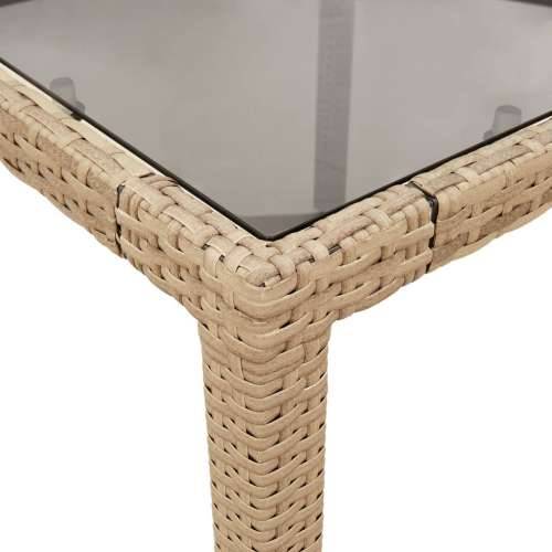 Vrtna garnitura - 9-dijelni vrtni blagovaonski set s jastucima poliratan i staklo - bež i krem 190 x 90 x 75 cm 8 Cijena