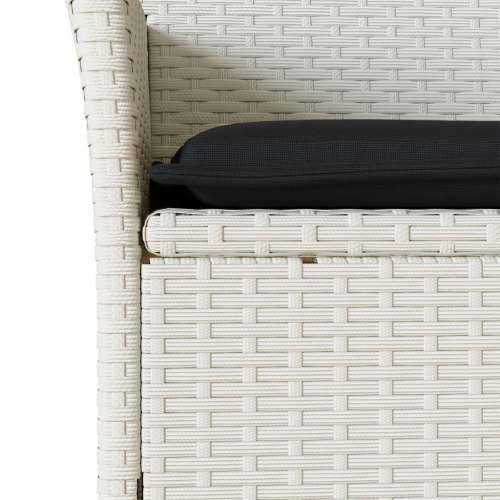 Vrtna garnitura - 3-dijelni vrtni blagovaonski set s jastucima poliratan i staklo - Bijela 90 x 90 x 75 cm 2 Cijena