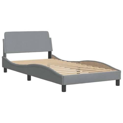 Krevet s madracem svjetlosivi 100x200 cm od tkanine - Svjetlosiva 100 x 200 cm Cijena