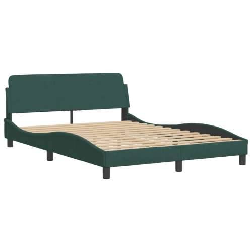 Krevet s madracem tamnozeleni 140x190 cm baršunasti - Tamnozelena 140 x 190 cm Cijena