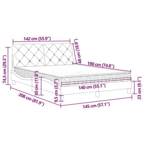 Krevet s madracem tamnozeleni 140x190 cm baršunasti - Tamnozelena 140 x 190 cm Cijena