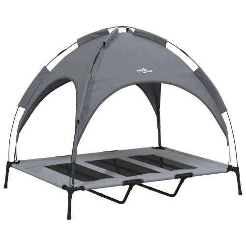 Krevet za pse s krovom antracit od tkanine Oxford i čelika - 122 x 93 x 107 cm Cijena