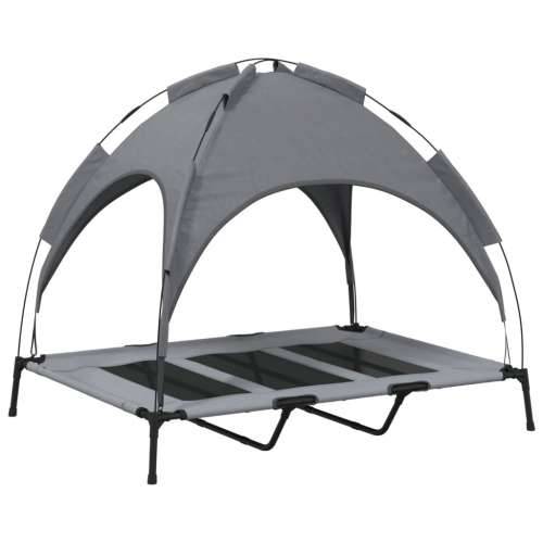 Krevet za pse s krovom antracit od tkanine Oxford i čelika - 122 x 93 x 107 cm Cijena
