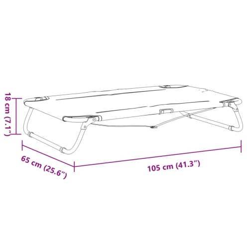 Krevet za pse sklopivi antracit od tkanine Oxford i čelika - 105 x 65 x 18 cm Cijena