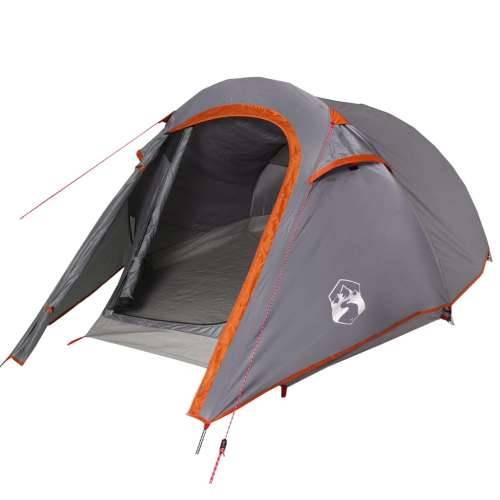 Tunelski šator za kampiranje za 2 osobe sivo-narančasti Cijena
