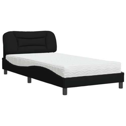 Krevet s madracem crni 100 x 200 cm od tkanine - Crna 100 x 200 cm Cijena