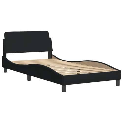 Krevet s madracem crni 100 x 200 cm od tkanine - Crna 100 x 200 cm Cijena