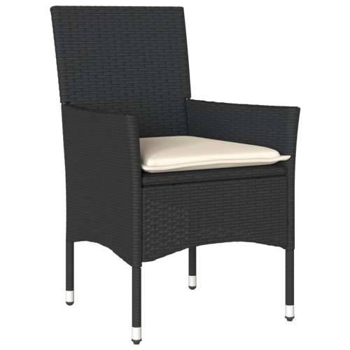 Vrtna garnitura - 7-dijelni vrtni blagovaonski set s jastucima poliratan i bagrem - Crna i krem 190 x 90 x 75 cm 6 Cijena