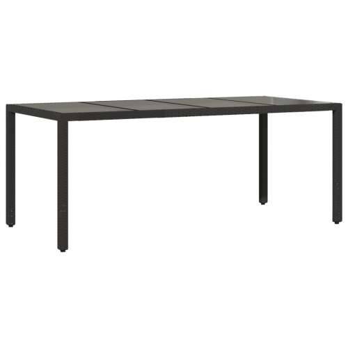 Vrtna garnitura - 7-dijelni vrtni blagovaonski set s jastucima poliratan i bagrem - Crna i krem 190 x 90 x 75 cm 6 Cijena