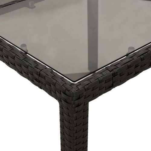Vrtna garnitura - 7-dijelni vrtni blagovaonski set s jastucima poliratan i bagrem - Crna i krem 190 x 90 x 75 cm 6 Cijena