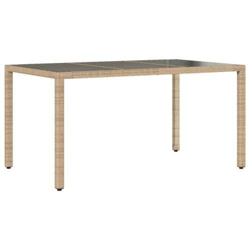 Vrtna garnitura - 5-dijelni vrtni blagovaonski set s jastucima poliratan i staklo - bež i krem 150 x 90 x 75 cm 4 Cijena