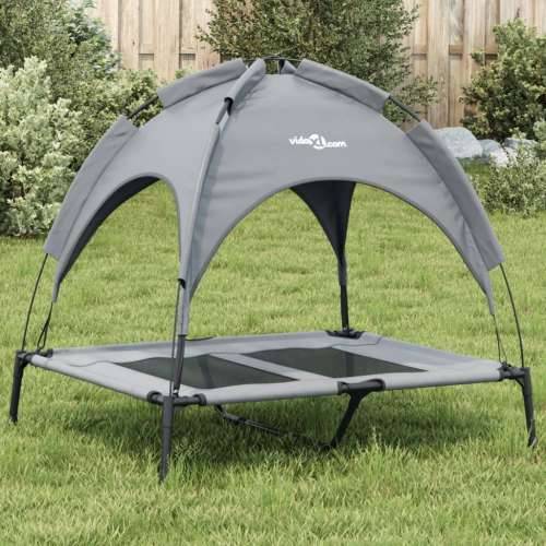 Krevet za pse s krovom antracit od tkanine Oxford i čelika - 92 x 77 x 85 cm Cijena