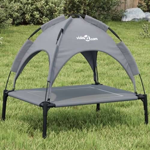 Krevet za pse s krovom antracit od tkanine Oxford i čelika - 63 x 49,5 x 60 cm Cijena