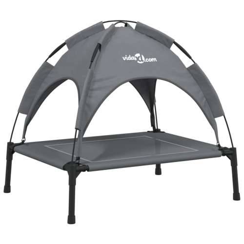 Krevet za pse s krovom antracit od tkanine Oxford i čelika - 63 x 49,5 x 60 cm Cijena