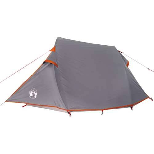 Tunelski šator za kampiranje za 3 osobe sivo-narančasti Cijena