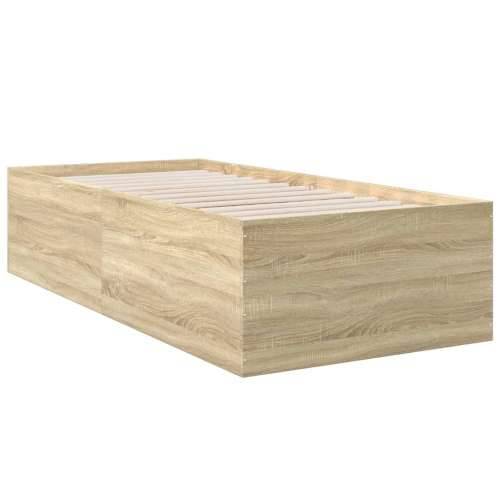 Okvir za krevet boja hrasta 100x200 cm od konstruiranog drva - sonoma hrast 100 x 200 cm 45 cm Cijena