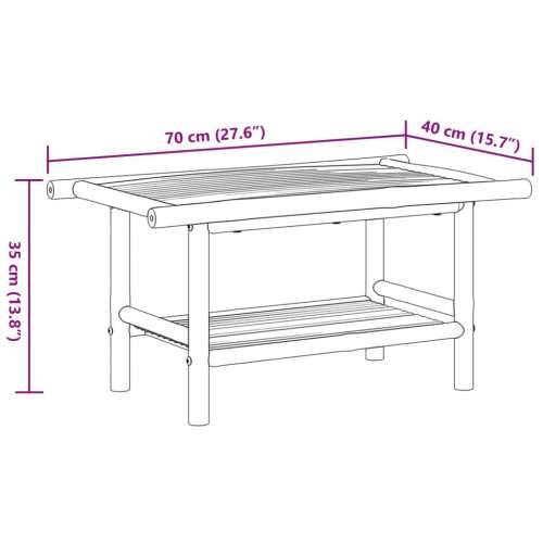 Stolić za kavu 70 x 40 x 35 cm od bambusa 70 x 40 x 35 cm 1 Cijena