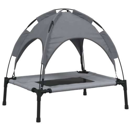 Krevet za pse s krovom antracit od tkanine Oxford i čelika - 62 x 48 x 61 cm Cijena