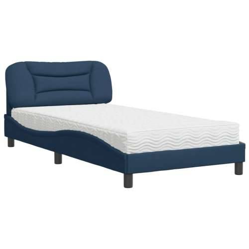 Krevet s madracem plavi 100 x 200 cm od tkanine - Plava 100 x 200 cm Cijena